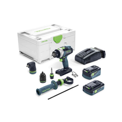 Akumulatoru triecienurbjmašīna QUADRIVE TPC 18/4 5,2/4,0 I-Set SCA, Festool