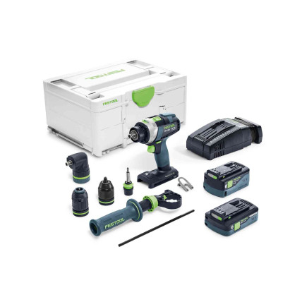 Akumulatoru triecienurbjmašīna QUADRIVE TPC 18/4 5,2/4,0 I-Set/XL-SCA, Festool